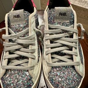 P448 SPARKLE GLITTER Sneakers Sz 40!